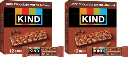 KIND Healthy Snacks Bars, Salted Caramel Dark Chocolate Nut, Gluten Free, Low Sugar, High Fiber Snacks, 6g Protein, 12 Count