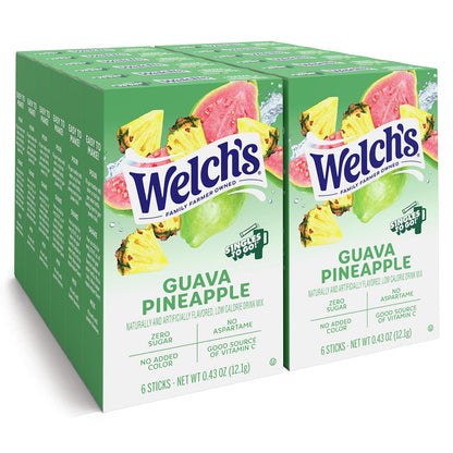 Welch's Singles To Go Variety Pack, Watertok Powdered Drink Mix, Includes 4 Flavors, Grape, Passion fruit, Strawberry Peach, Cherry Pomegranate, 1 Box (30 Servings)
