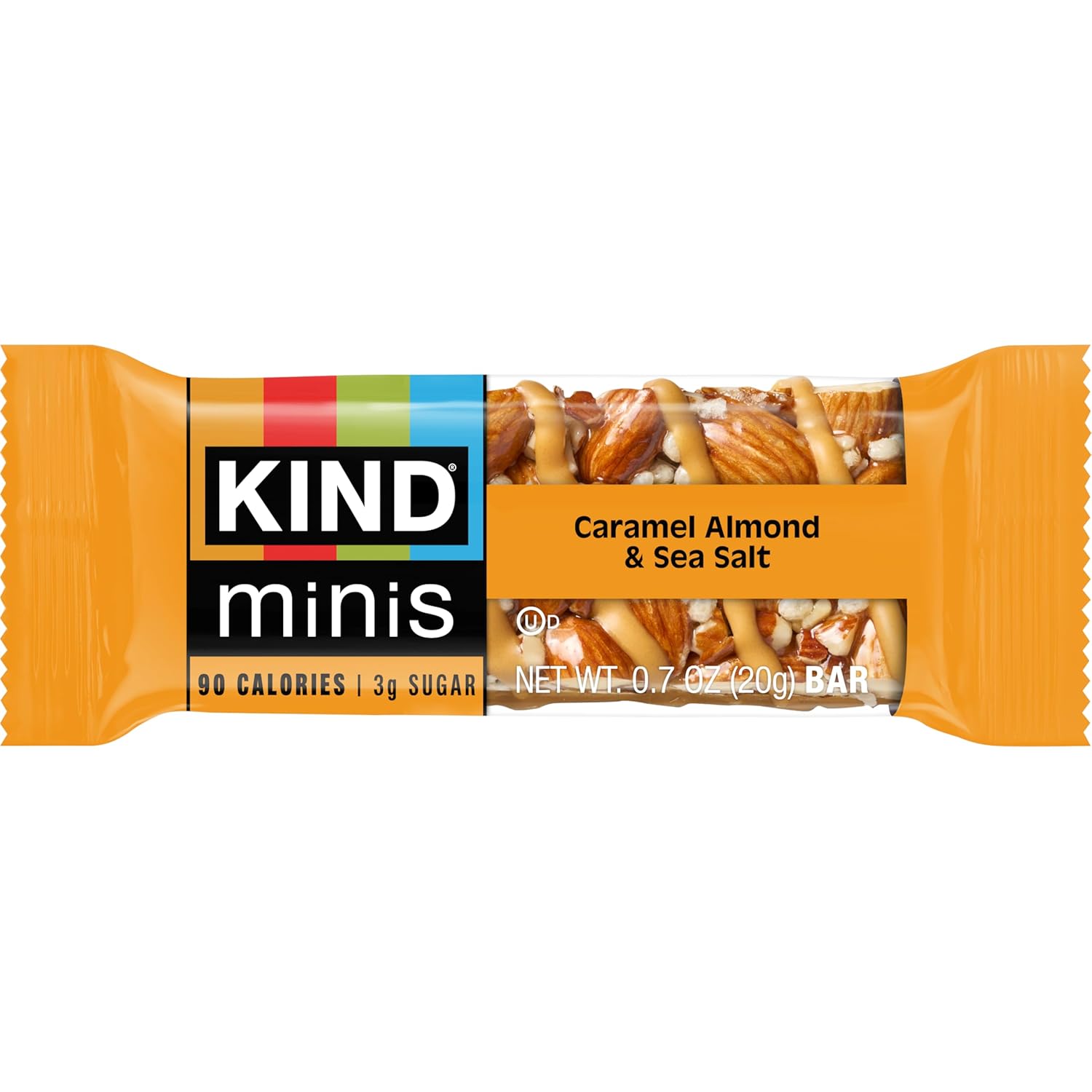 KIND Mini Snack Bars Variety Pack, Gluten Free, Low Sugar, Low Calorie Snacks, Dark Chocolate Nuts & Sea Salt, Caramel Almond & Sea Salt, 20 Count