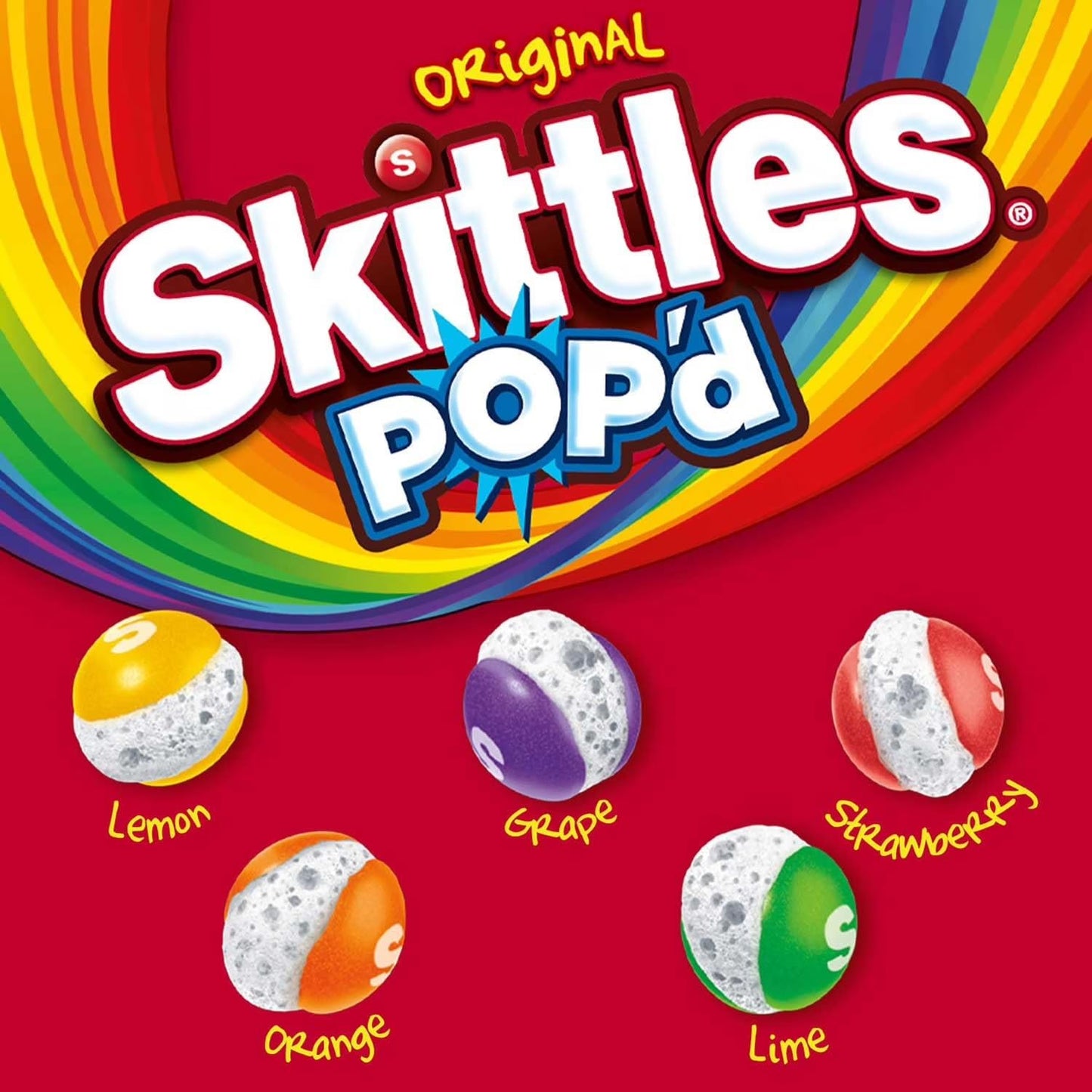 Skitles Pop'd Originals Freeze Dried, Resealable Candy, 5.5 oz, 2 pk.