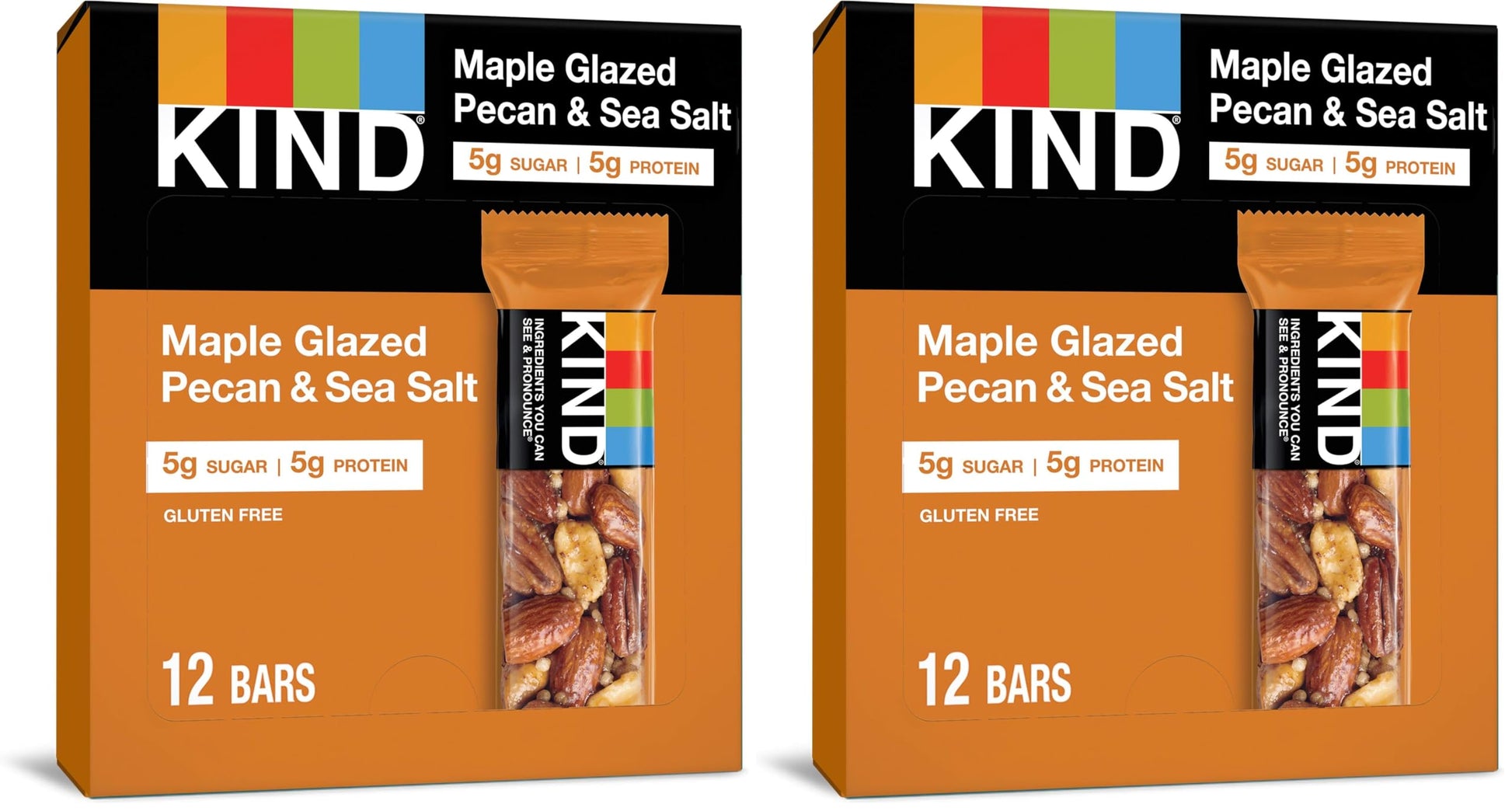 KIND Healthy Snacks Bars, Salted Caramel Dark Chocolate Nut, Gluten Free, Low Sugar, High Fiber Snacks, 6g Protein, 12 Count