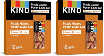 KIND Healthy Snacks Bars, Salted Caramel Dark Chocolate Nut, Gluten Free, Low Sugar, High Fiber Snacks, 6g Protein, 12 Count