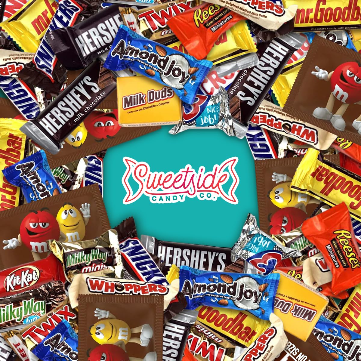 Chocolate Assorted Candy Variety Pack - 5 lb Bulk - Individually Wrapped Mixed Candy Bag - Assorted Chocolates Mix for Parties, Office, Holidays.