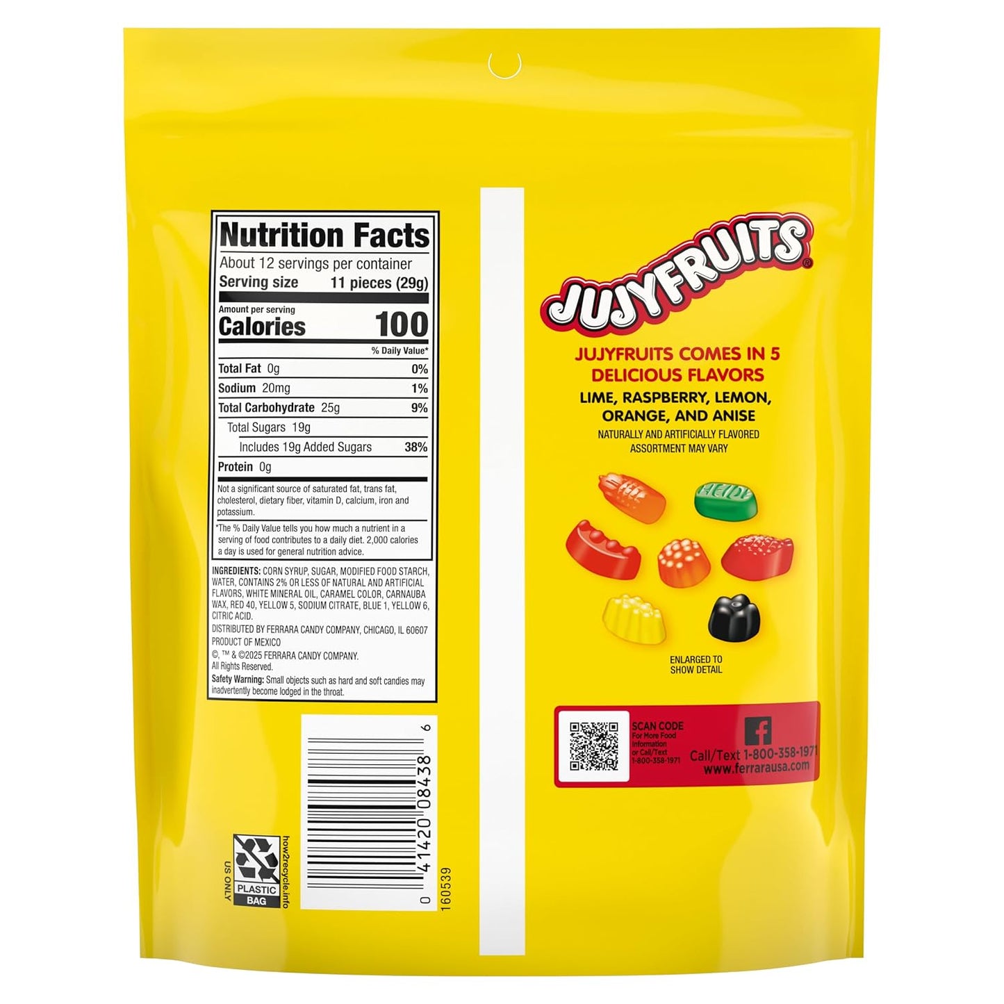 Wonka Jujyfruits Gummy candy, Assorted Gummy Candy, 12oz Resealable Bag