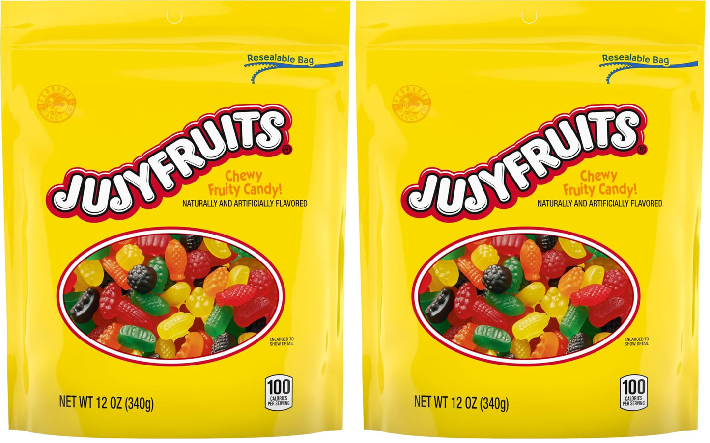 Wonka Jujyfruits Gummy candy, Assorted Gummy Candy, 12oz Resealable Bag