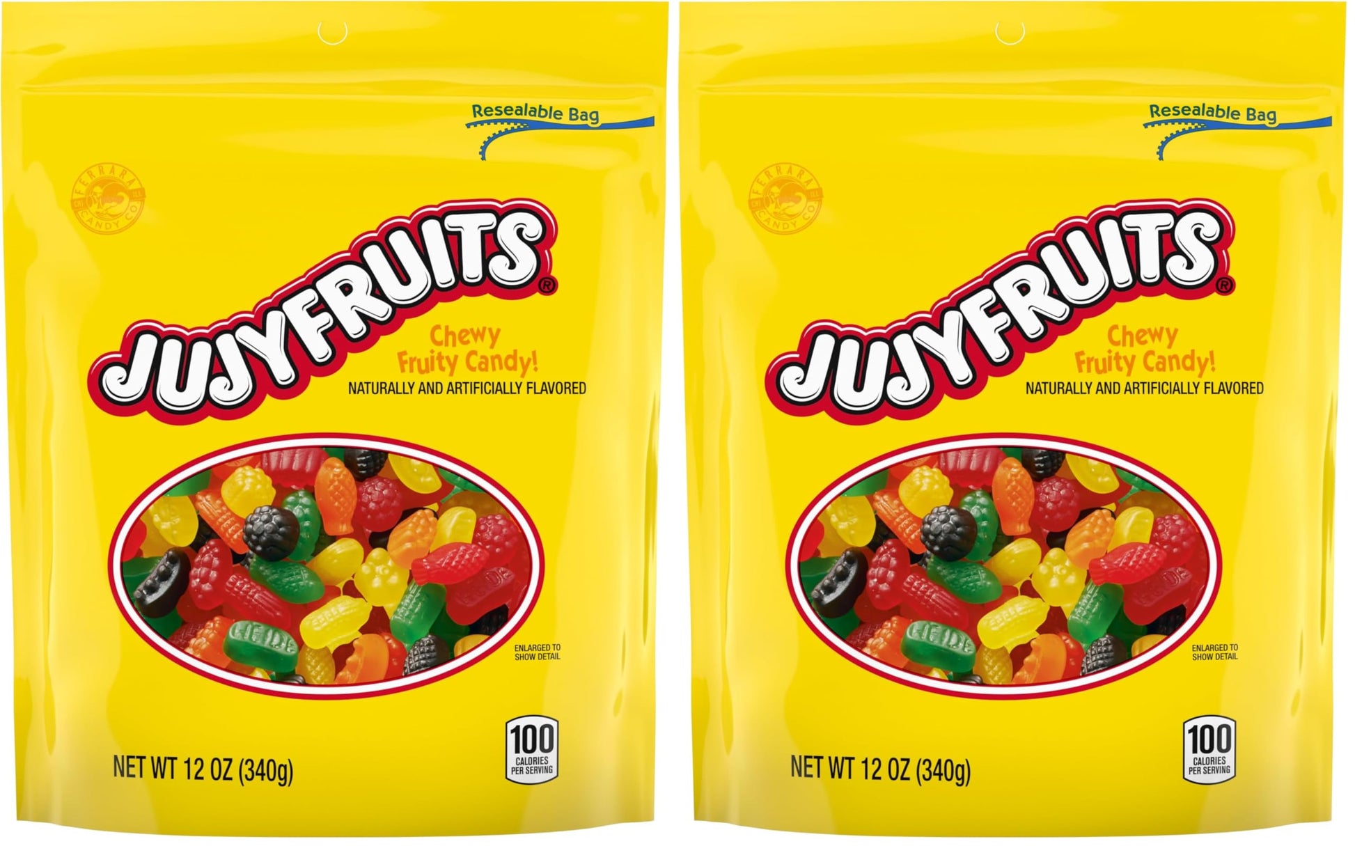Wonka Jujyfruits Gummy candy, Assorted Gummy Candy, 12oz Resealable Bag