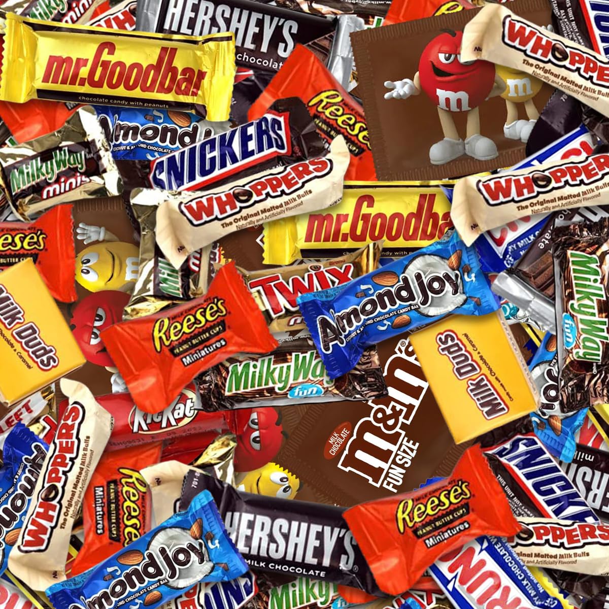 Chocolate Assorted Candy Variety Pack - 5 lb Bulk - Individually Wrapped Mixed Candy Bag - Assorted Chocolates Mix for Parties, Office, Holidays.