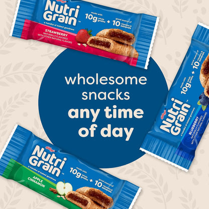 Nutri-Grain Breakfast Bars, Made with 10g Whole Grains, Kids Snacks, 4-Flavor Variety Pack (4 Boxes, 32 Bars)